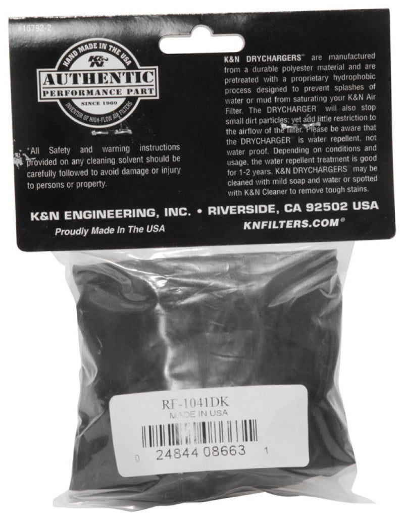 K&N Black Drycharger Round Tapered Custom Air Filter Wrap-thumbmail-7