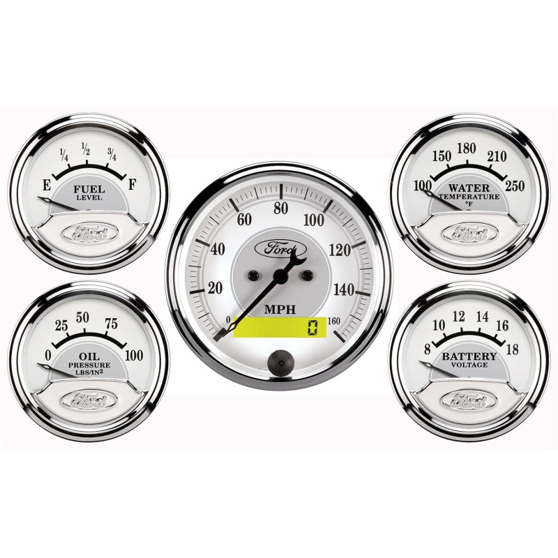 Autometer Ford Racing Kit Box (5 pc In-Dash Elec Speedo/Oil Pressure/Water Temp/Fuel Level/Volt)-thumbmail-6