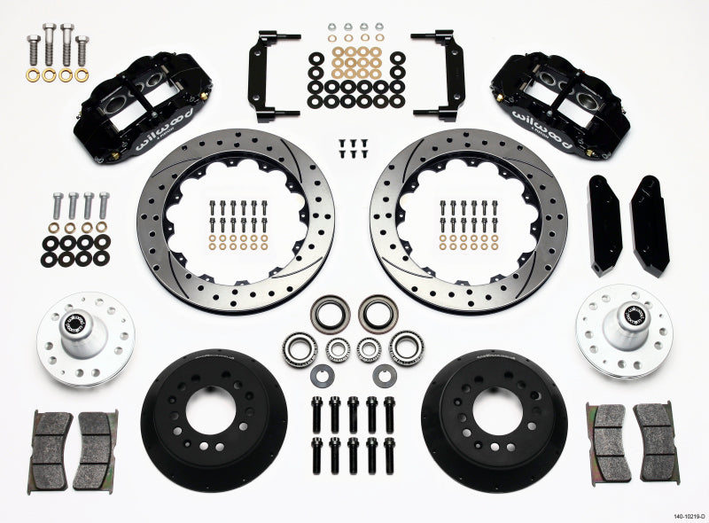 Wilwood Narrow Superlite 6R Front Hub Kit 12.88in Drilled 1968-1969 Mustang Disc Spindle-thumbmail-1