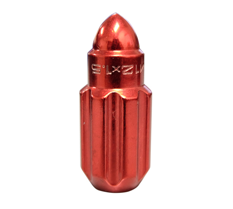 NRG 500 Series M12 X 1.5 Bullet Shape Steel Lug Nut Set - 21 Pc w/Lock Key - Red-thumbmail-11