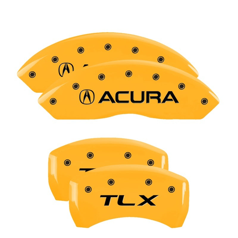 MGP 4 Caliper Covers Engraved Front Acura Rear NSX Yellow Finish Black Char 2005 Acura NSX-thumbmail-3