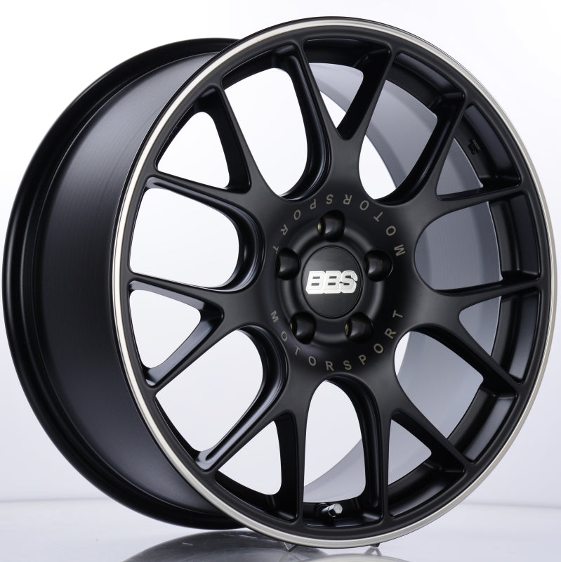 BBS CH-R 19x8.5 5x120 ET32 Satin Black Polished Rim Protector Wheel -82mm PFS/Clip Required-thumbmail-1