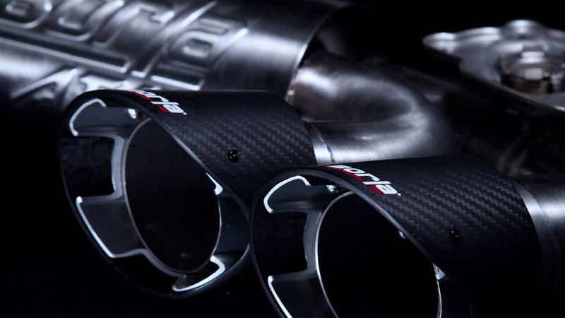 Borla 2020 Chevrolet Corvette C8 6.2L ATAK 3in Exhaust System Dual Round Angle Cut Carbon Fiber Tips-thumbmail-3