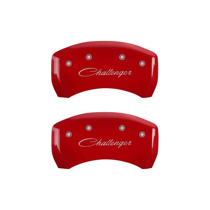 MGP 4 Caliper Covers Engraved Front & Rear Cursive/Challenger Yellow finish black ch-thumbmail-5