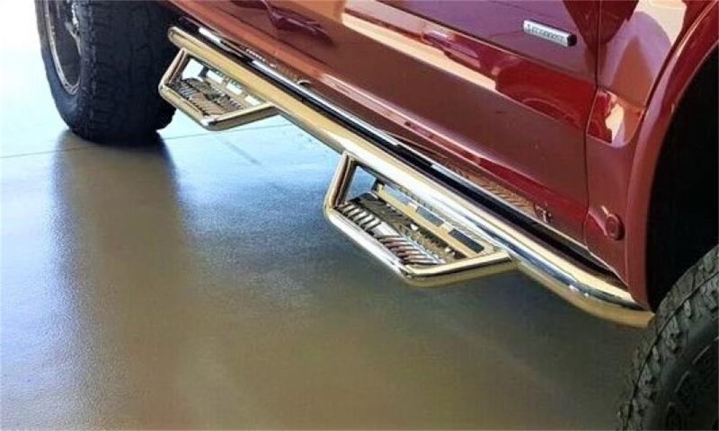 N-Fab Podium SS 15-18 GMC/Chevy Canyon/Colorado Crew Cab SRW - Polished Stainless - Cab Length - 3in-thumbmail-9