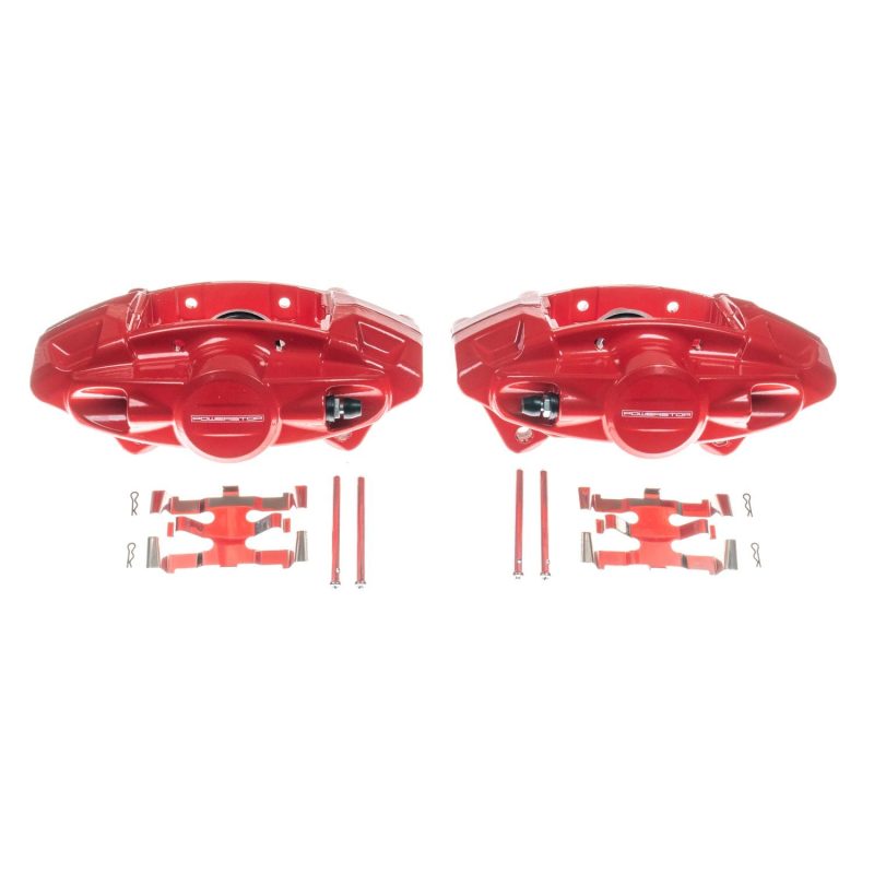 Power Stop 09-13 Infiniti FX50 Rear Red Calipers w/o Brackets - Pair-thumbmail-2