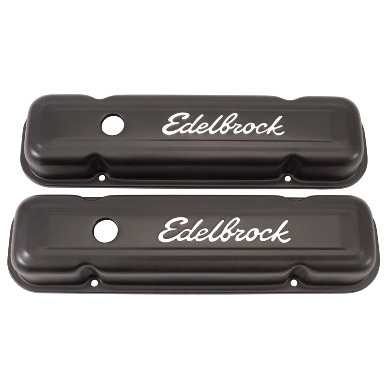 Edelbrock Valve Cover Signature Series Pontiac 1962-1979 301-455 CI V8 Low Black-thumbmail-3