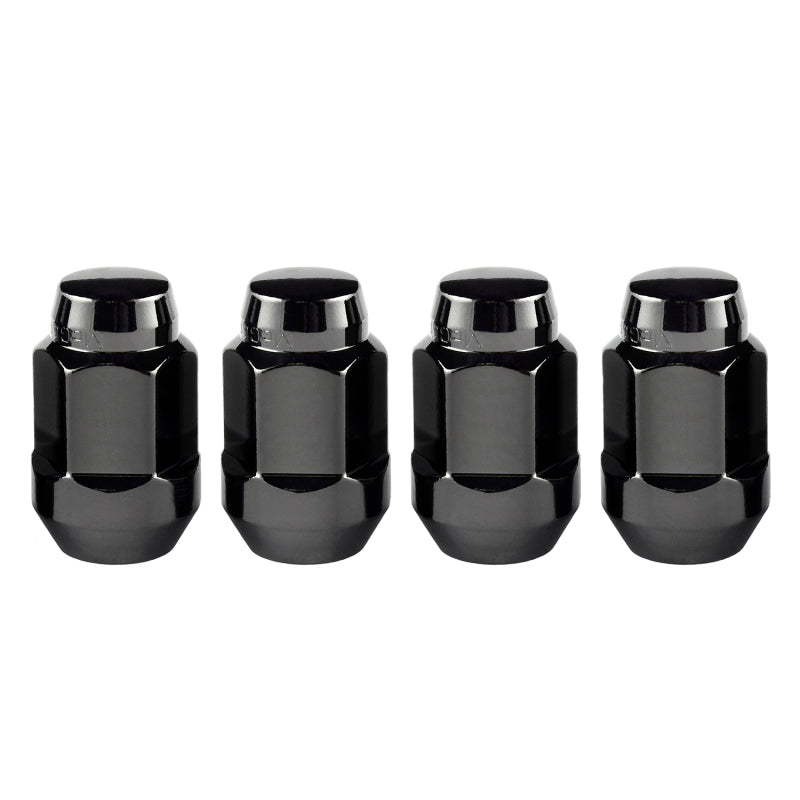 McGard Hex Lug Nut (Cone Seat Bulge Style) 1/2-20 / 3/4 Hex / 1.45in. Length (4-pack) - Black-thumbmail-4
