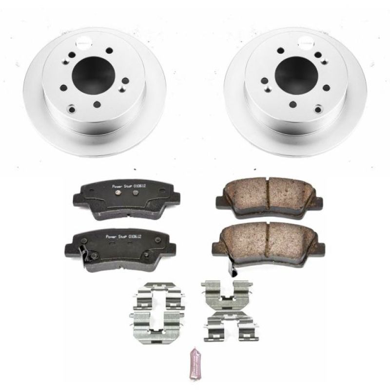 Power Stop 10-13 Kia Soul Rear Z17 Evolution Geomet Coated Brake Kit-thumbmail-1