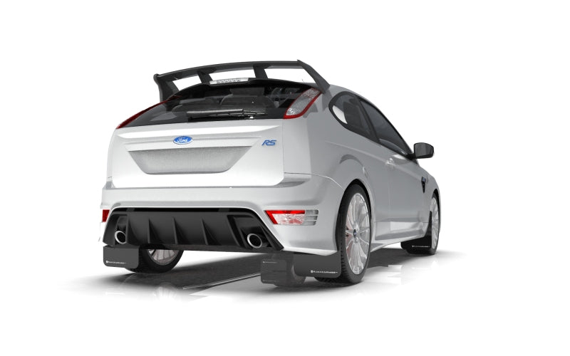 Rally Armor 09-11 Ford Focus MK2 RS Black UR Mud Flap White Logo-thumbmail-3