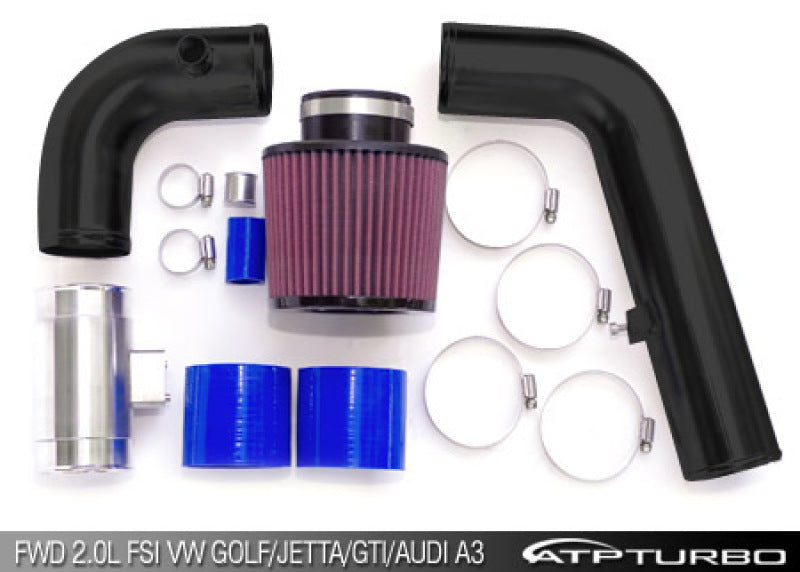 ATP VW Golf/GTI/Jetta / Audi A3 2.0T FSI Turbo 3.0in Modular Intake Kit w/ Blue Silicone Connectors-thumbmail-1