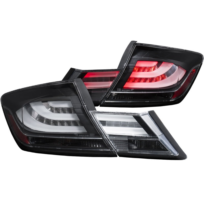 ANZO 2013-2015 Honda Civic LED Taillights Black-thumbmail-2