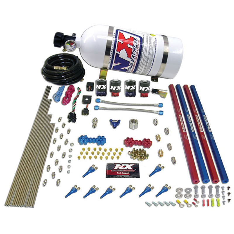 Nitrous Express Shark/Gas (200-600HP) 2 Solenoid Nitrous Kit w/Composite Bottle-thumbmail-2