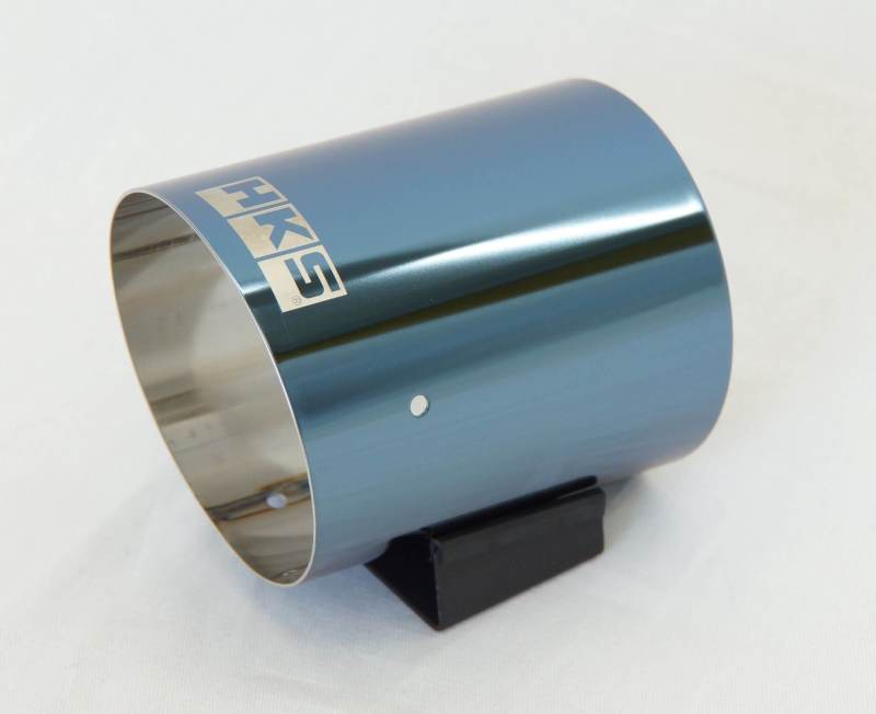 HKS Hi-Power SPEC-L Tail Tip Cover 94mm - Blue-SUS Tip-thumbmail-1