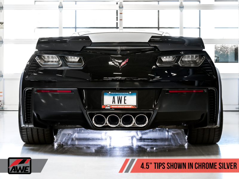 AWE Tuning 14-19 Chevy Corvette C7 Z06/ZR1 (w/o AFM) Touring Edition Axle-Back Exhaust w/Chrome Tips-thumbmail-9