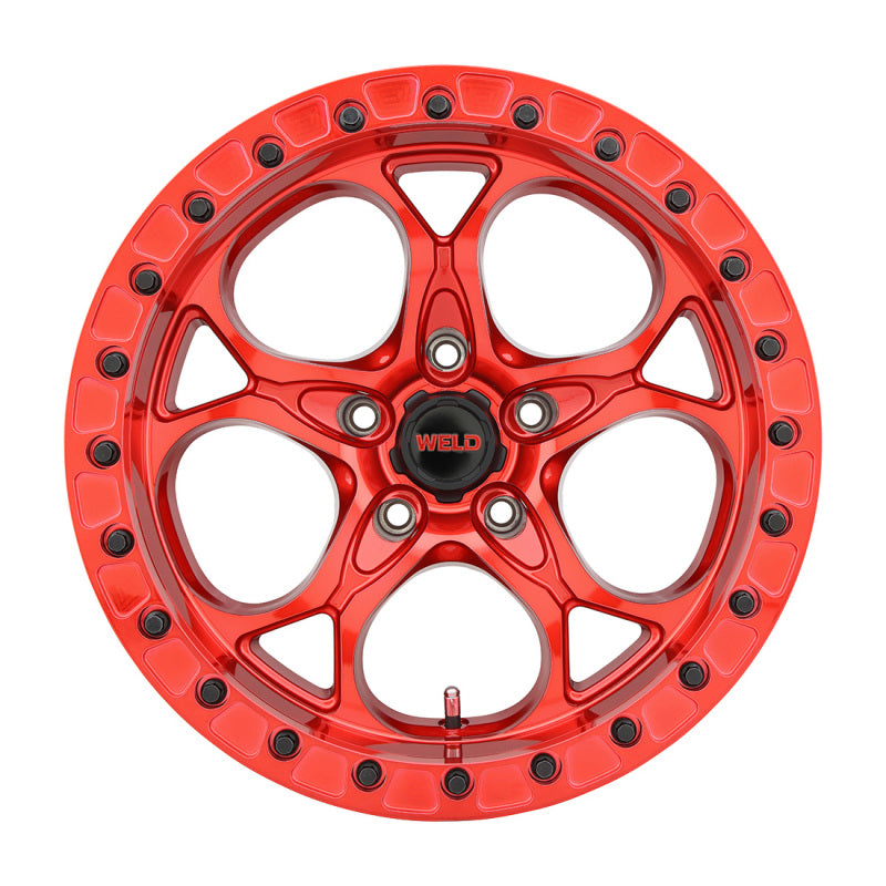Weld Off-Road W906 17X10 Ledge Beadlock 5X127 ET-25 BS4.50 Candy Red / Red Ring 71.5-thumbmail-3