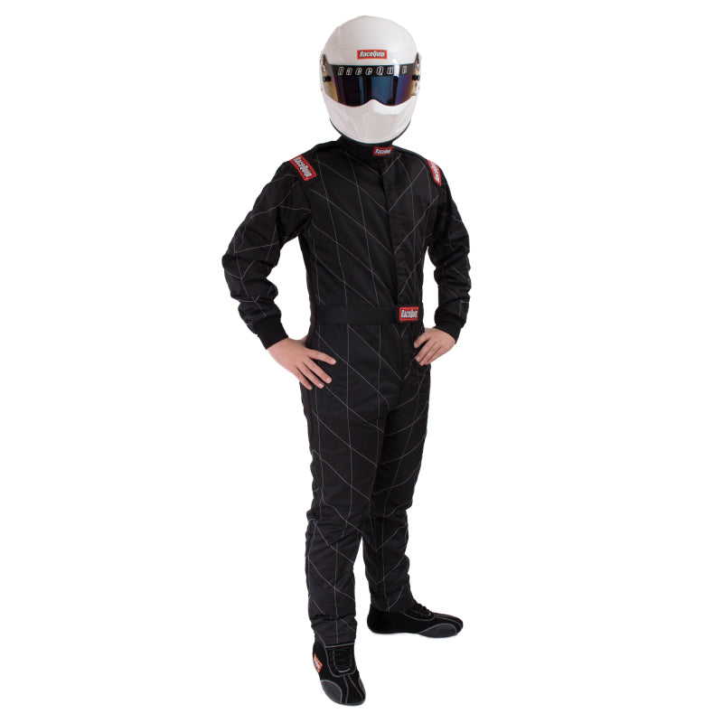 RaceQuip Black Chevron-5 Suit SFI-5 - 3XL-thumbmail-1