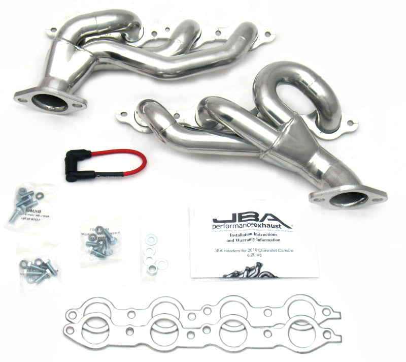 JBA 10-15 Camaro 6.2L LS 1-3/4in Primary Silver Ctd Cat4Ward Header-thumbmail-2