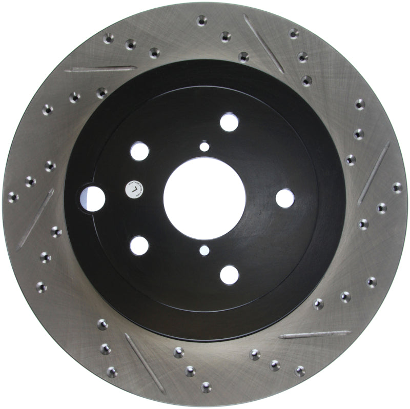 StopTech 08+ Subaru STI (Will Not Fit 05-07) Slotted & Drilled Sport Brake Rotor-thumbmail-12