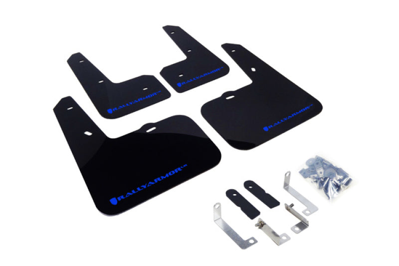 Rally Armor 12-18 Hyundai Veloster Black UR Mud Flap w/ Blue Logo-thumbmail-1