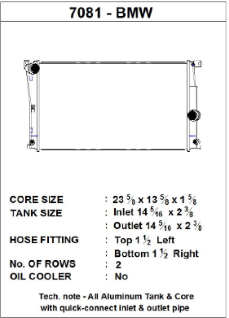 CSF BMW 2 Seires (F22/F23) / BMW 3 Series (F30/F31/F34) / BMW 4 Series (F32/F33/F36) A/T Radiator-thumbmail-2