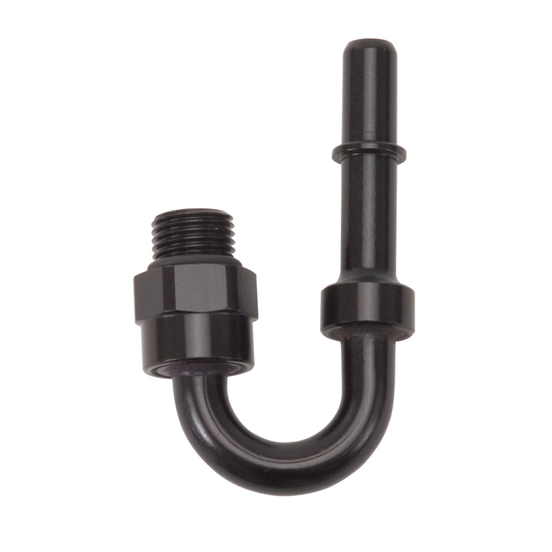 Russell Performance Adapter Fitting 3/8in SAE Quick Disc Male to #6 SAE Port Male Swivel 180Deg Blk-thumbmail-3