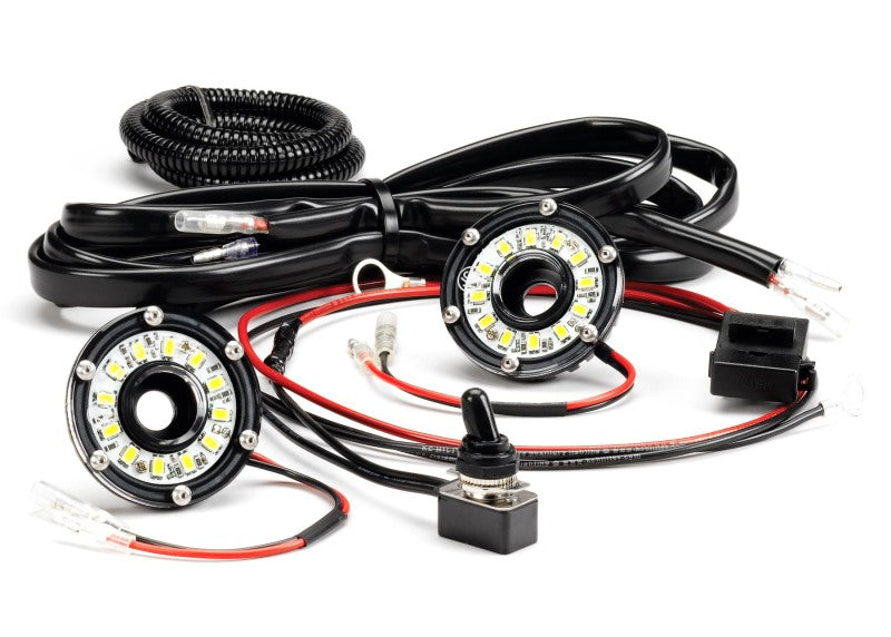 KC HiLiTES Cyclone 2in. LED Universal Under Hood Lighting Kit (Incl. 2 Cyclone Lights/Switch/Wiring)-thumbmail-5