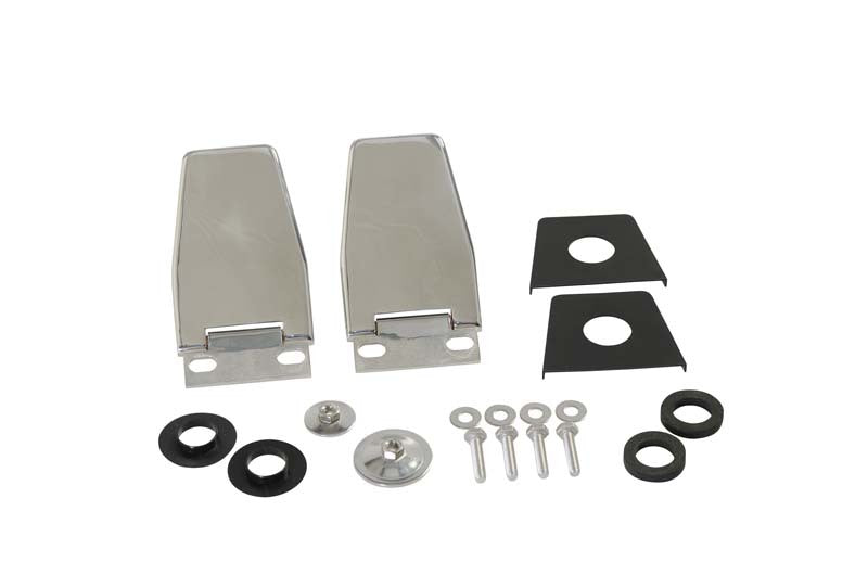 Kentrol 87-06 Jeep Wrangler TJ/YJ Hardtop Liftgate Hinge Pair - Polished Silver-thumbmail-1
