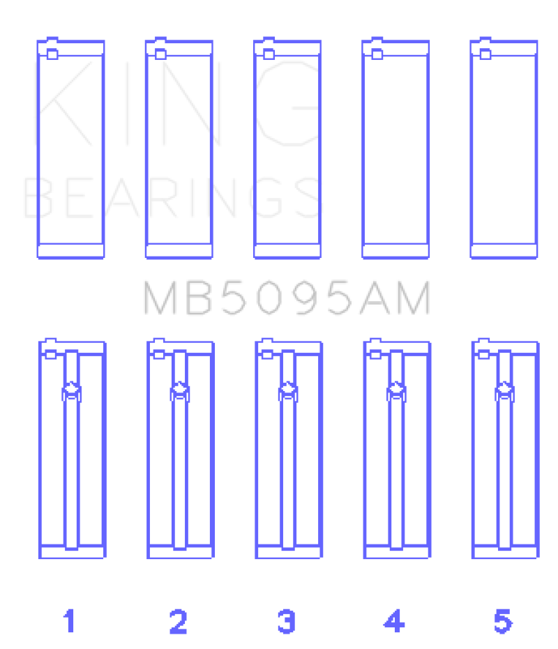 King Toyota 1E/2E (1.3L) (Size STD) Performance Main Bearing Set-thumbmail-2