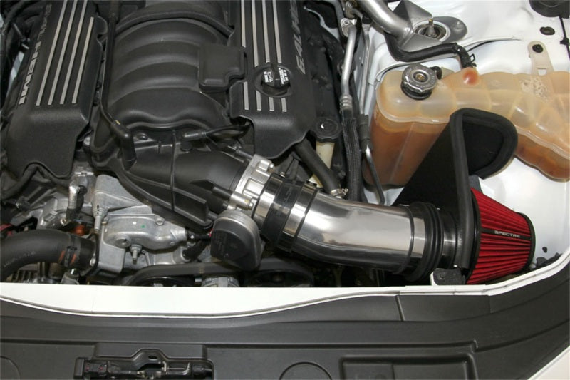 Spectre 11-14 Challenger/Charger V8-6.4L F/I Air Intake Kit - Polished w/Red Filter-thumbmail-6