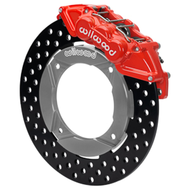 Wilwood 2014+ Polaris RZR XP 1000 Front Kit 11.25in Drilled - Red-thumbmail-2