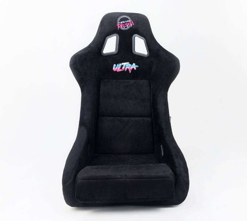NRG FRP Bucket Seat ULTRA Edition - Large (Black Alcantara/Gold Glitter Back)-thumbmail-10