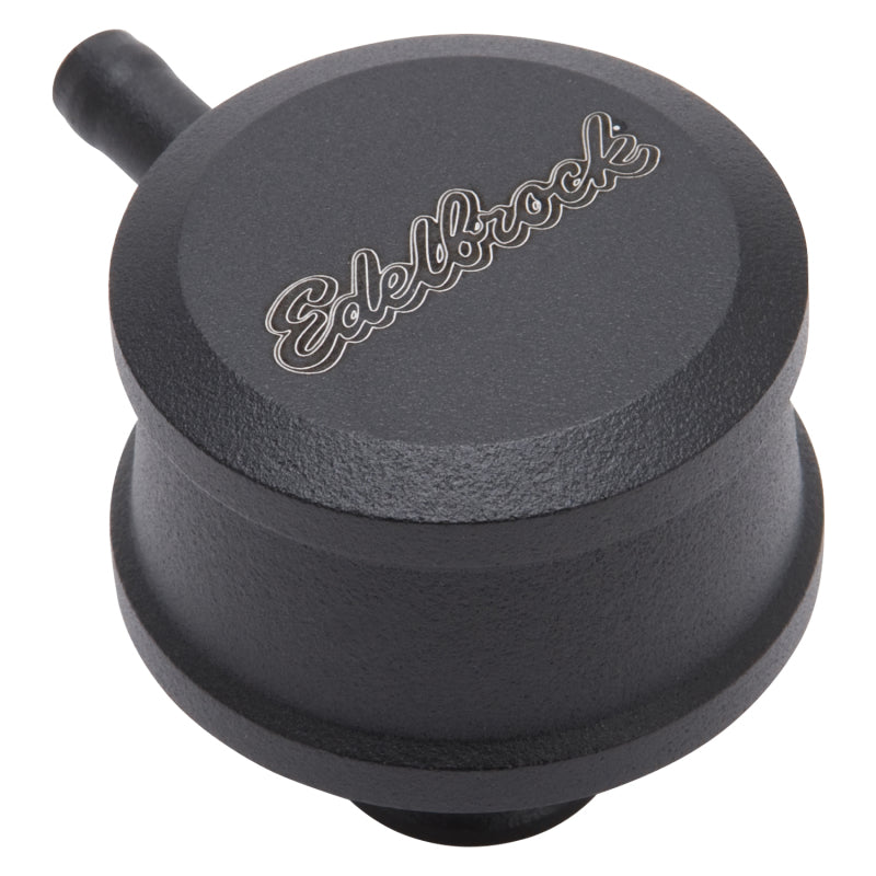Edelbrock PCV for Valve Cover Aluminum Round Push In w/ 90-Degree Port Breather Look-thumbmail-2