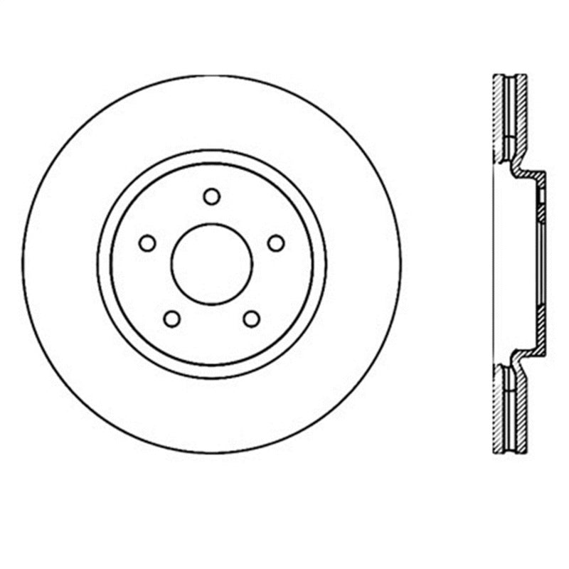 StopTech Infiniti G37 / Nissan 370Z SportStop Slotted & Drilled Front Right Rotor-thumbmail-14