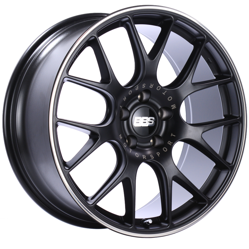 BBS CH-R 20x9.5 5x114.3 ET40 CB66 Satin Black Polished Rim Protector Wheel-thumbmail-1