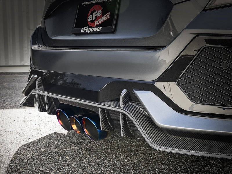 aFe Takeda 3in 304 SS Cat-Back Exhaust w/ Blue Flame Tips 2017+ Honda Civic Type R I4 2.0L (t)-thumbmail-5