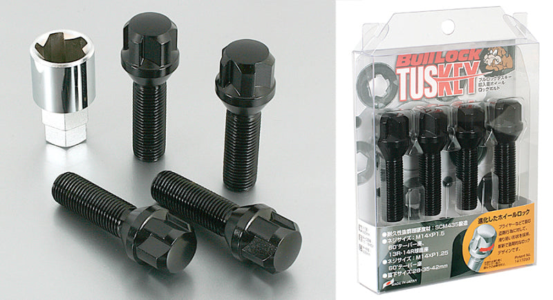 Project Kics Bull Lock Tuskey Bolt 14X1.25 60 Deg/35mm Black-thumbmail-1