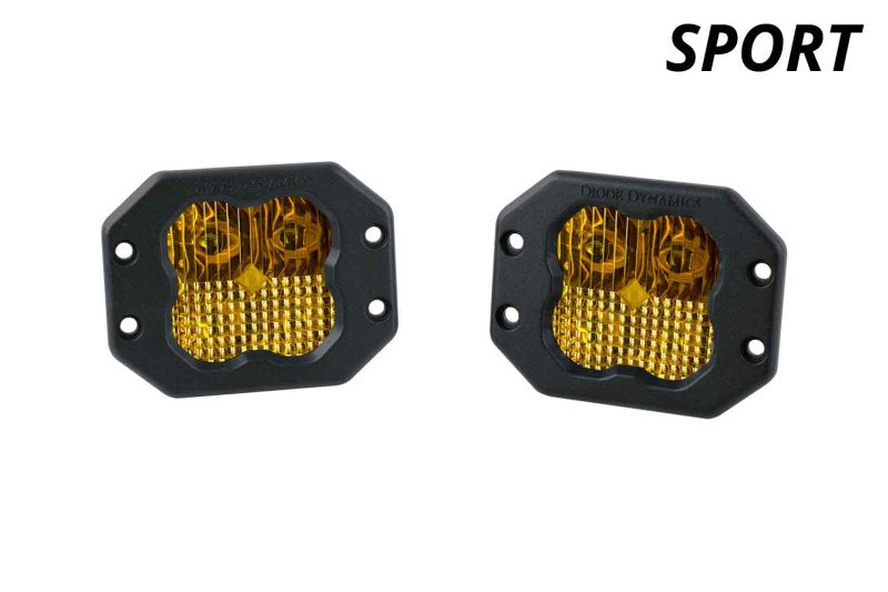 Diode Dynamics SS3 Sport ABL - Yellow Flood Flush (Pair)-thumbmail-8