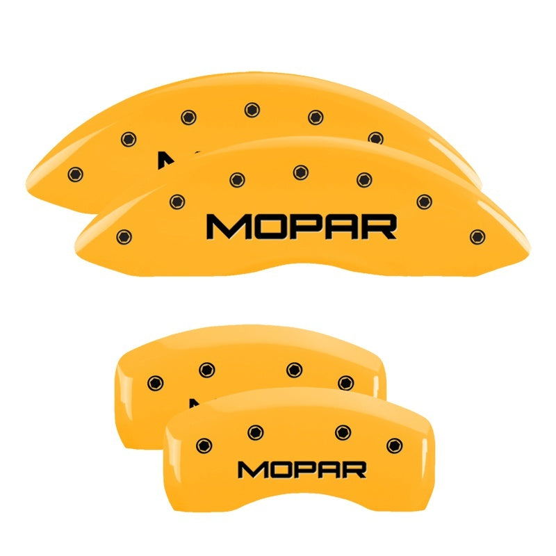 MGP 4 Caliper Covers Engraved Front & Rear MGP Yellow Finish Black Char 2010 Hyundai Genesis-thumbmail-3