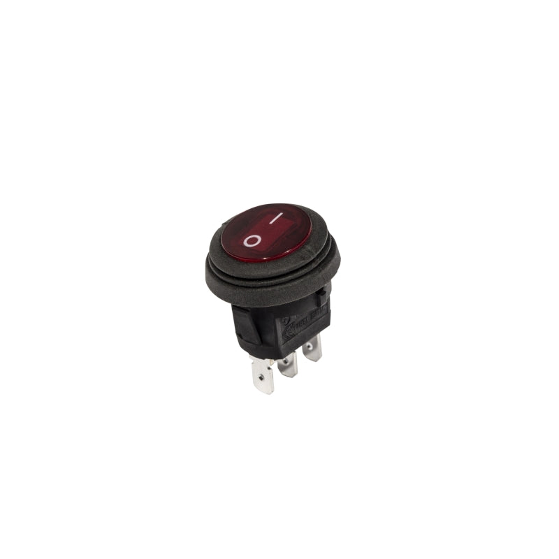 KC HiLiTES Illuminated LED 10A Round Rocker Light Switch - Red-thumbmail-4