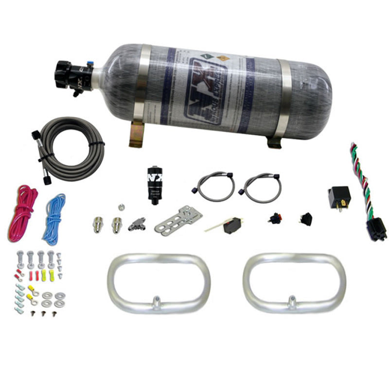 Nitrous Express Dual Ntercooler Ring System (2 - 6 x 6 Rings) w/Composite Bottle-thumbmail-2