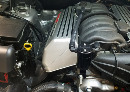 J&L 11-22 Dodge Charger SRT 6.4L Hemi Passenger Side Oil Separator 3.0 - Black Anodized