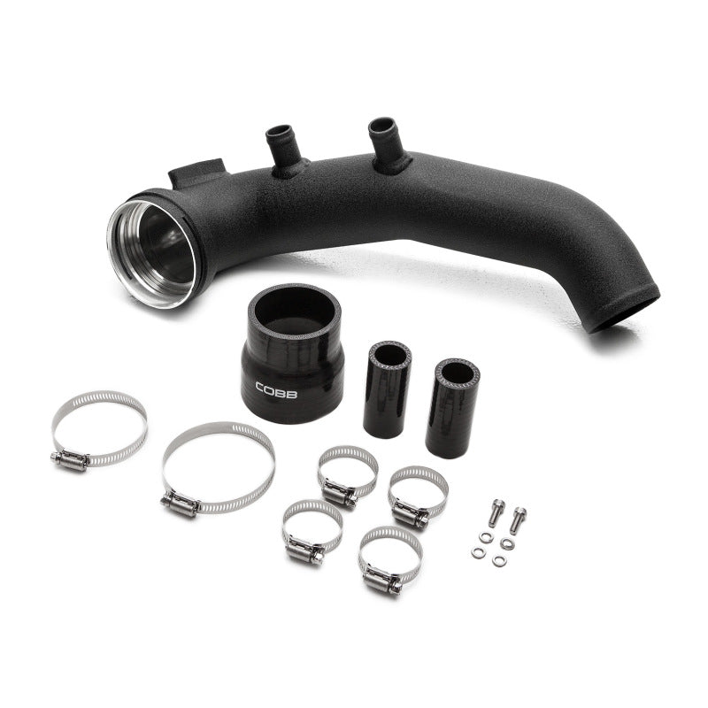 Cobb BMW N54 Intercooler Charge Pipe - Wrinkle Black-thumbmail-1