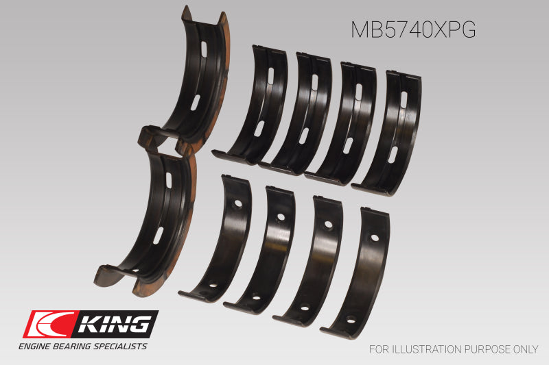 King Subaru EJ20/EJ22/EJ25 Housing Bore + .005 (Size 0.25) Main Bearing Set-thumbmail-4
