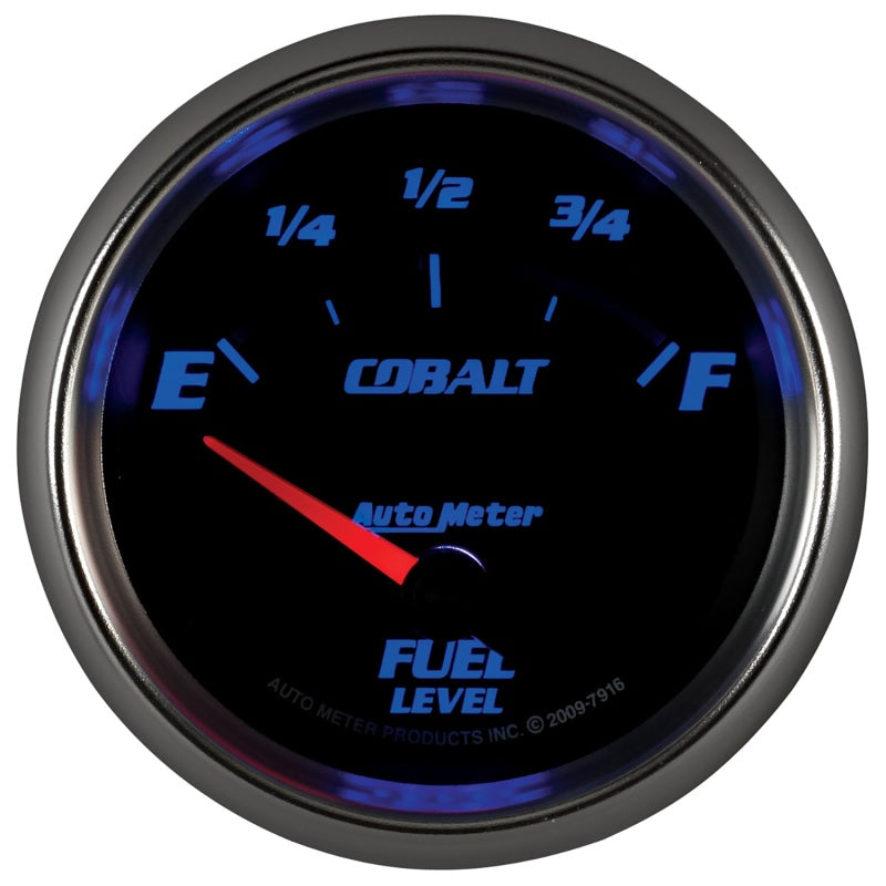 Autometer Cobalt 66.7mm 240-33 ohms Short Sweep Electronic Fuel Level Gauge
