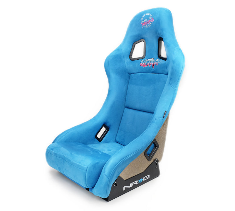 NRG FRP Bucket Seat ULTRA Edition - Medium (Blue Alcantara/Pearlized Back)-thumbmail-10
