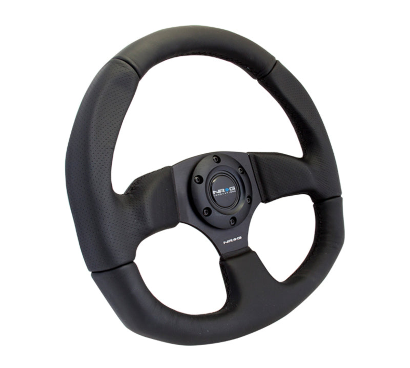 NRG Reinforced Steering Wheel (320mm Horizontal / 330mm Vertical) Leather w/Black Stitching-thumbmail-4