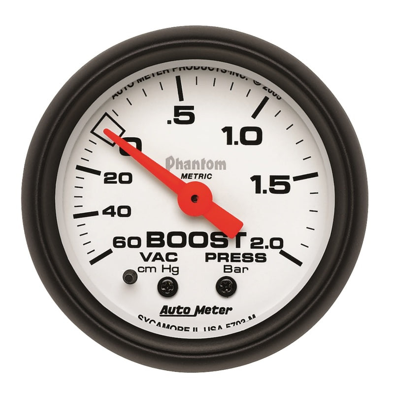 Autometer Phantom 2-1/16in 60CM/HG - 2.0 Bar - Mechanical Gauge-thumbmail-3