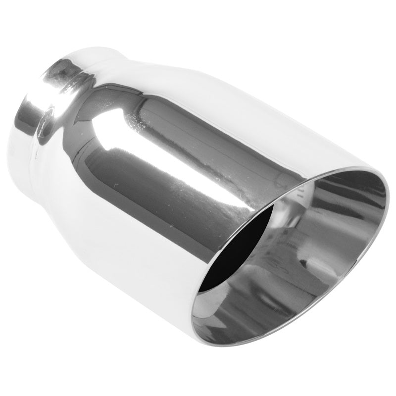 MagnaFlow Tip Stainless Double Wall Round Single Outlet Polished 3.5in DIA 2.5in Inlet 5.5in Length-thumbmail-2