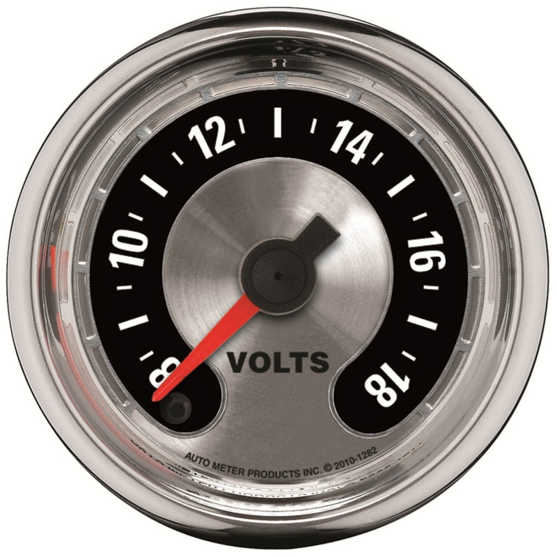 Autometer American Muscle 52mm Full Sweep Electric 8-18 Volts Voltmeter Gauge-thumbmail-1